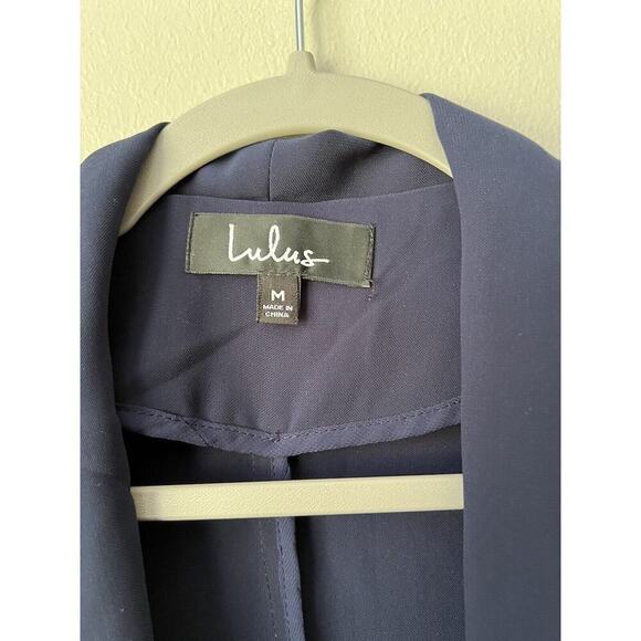 Lulus Cardigan Womens Size Medium Blue Open Front Shawl Collar Chiffon - Picture 3 of 11